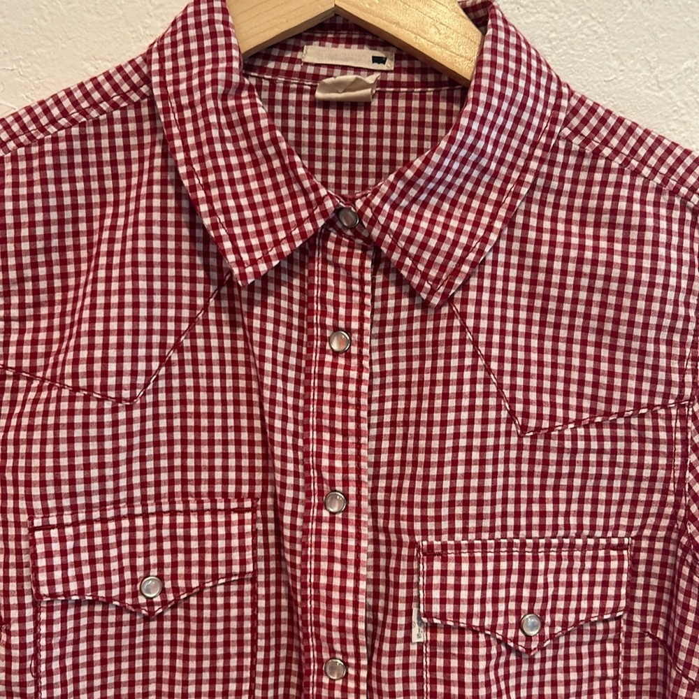 Levi’s gingham western shirt Medium